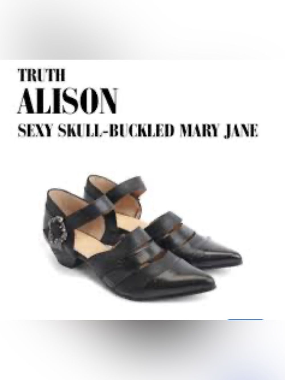 jon fluevog skull maryjane 9.5  Classic Black Pointed Toe Women's Pumps